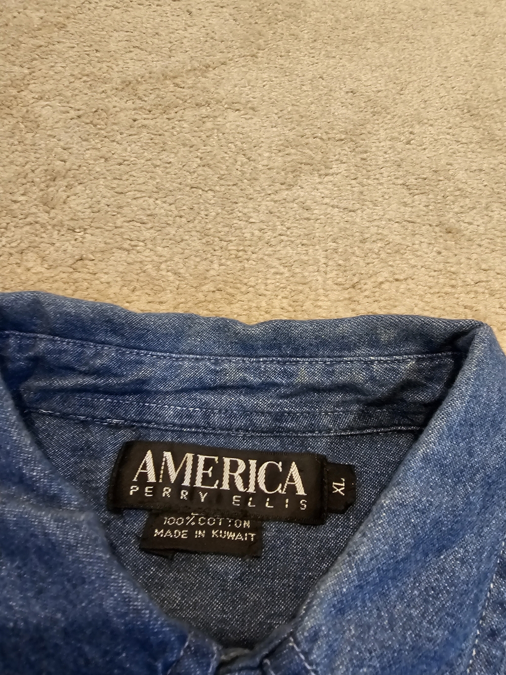 Perry Ellis Men’s Blue Denim Shirt